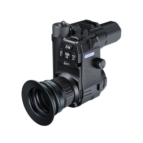 PARD Nachtsicht Monokular, Nachtsichtbrille mit Entfernungsmesser, Clip-On-Zielfernrohr für Nachtbeobachtung oder Obervation, Nachtsichtweite bis zu 350 m, HD-Fotos und Videos, NV007SPLRF-850nm