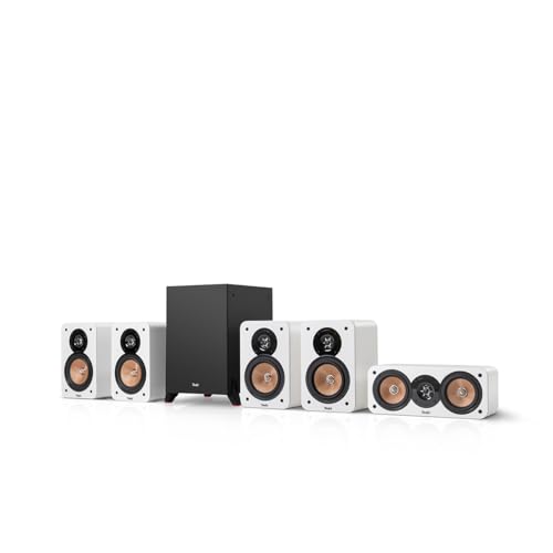 Teufel Ultima 20 5.1 Surround Sound System, Front- oder Downfire-Subwoofer (optional kabellos ansteuerbar), Bassreflex, HiFi Heimkino Soundsystem (Weiß)