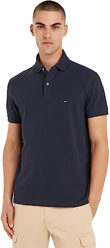 Tommy Hilfiger Herren Poloshirt Kurzarm 1985 Regular Fit, Blau (Desert Sky), XL