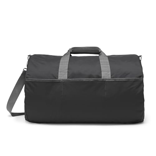 Amazon Essentials 50,8cm große Faltbare Nylontasche für Reisen/Aufbewahrung mit Reißverschlusstaschen, 13,6 kg Kapazität, Schwarz