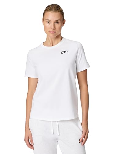 NIKE Damen Sw Club T-Shirt, Weiß, S EU