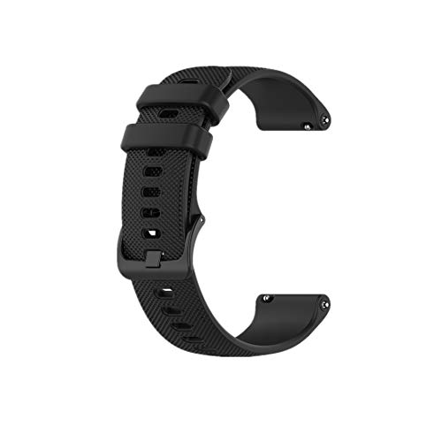 Huwokxix Armband Kompatibel mit Garmin vivoactive 4, Verstellbares Silikon Uhrenarmband Sport Ersatzband für vivoactive 4 (Schwarz)