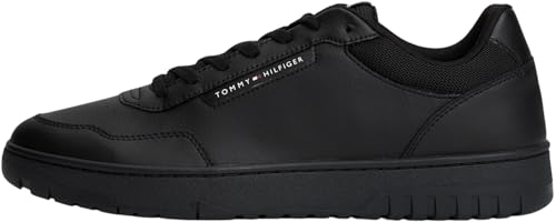 Tommy Hilfiger Herren Cupsole Sneaker Basket Core Low Top, Schwarz (Black), 45