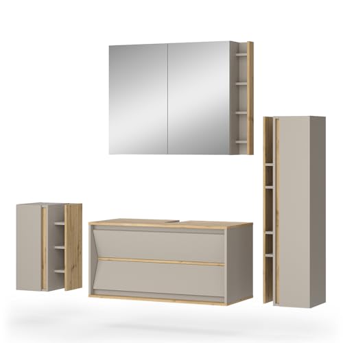 Vicco Badmöbel-Set Edelin, Cashmere, 4 Teile