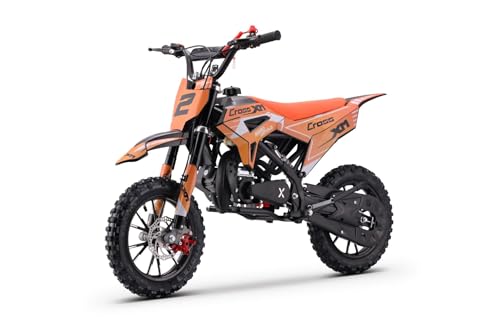 Motocross für Junge Fahrer Beneo Motors Cross XM Orange - 50cc Dirtbike Dirt Bike CrossBike Dirtbike Pocket 50cc Pitbike PocketBike Motocross Motorrad Motorbike