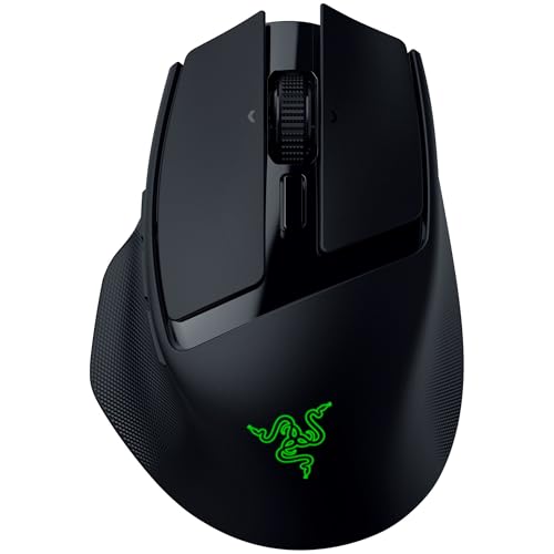 Razer Basilisk Mobile - Kleine ergonomische kabellose Gaming-Maus - AI Prompt Master - Focus X 18K Sensor (Tri-Mode-Konnektivität, bis zu 105 Stunden, Mausschalter Gen-3) Schwarz