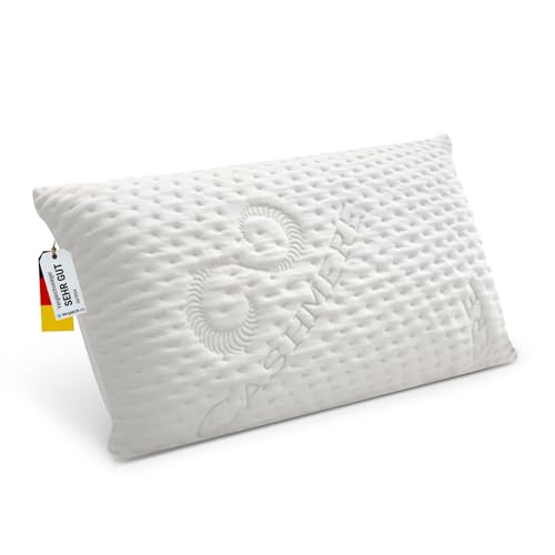 FMP Matratzenmanufaktur Orthopädisches Nackenstützkissen viscoelastisches Kissen, Visco Kopfkissen, Kissen, Nackenkissen 11 cm hoch, Memory-Schaum, Viscoschaum, Schlafen ,weiß