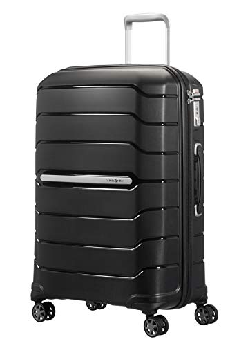 Samsonite Flux - Spinner M, Erweiterbarer Koffer, 68 cm, 75/85 L, Schwarz (Black)
