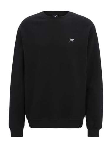 IRIEDAILY Herren Crewneck MINI Flag 2 Bio-Baumwolle Regular Fit Black