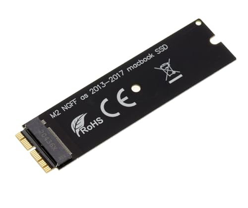 KALEA-INFORMATIQUE M2-zu-MAC-Adapter 2013 2014 2015 2016 2017 2018 2019 2020 mit SSD in 12+16 Punkten. M.2 NVMe Unterstützung für Macs, die nach 2015 produziert Werden.