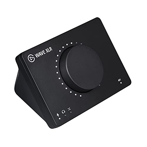 Elgato Wave XLR – Mikro-Interface, XLR/USB-C, Anti-Clipping, Vorverstärkung mit 75 dB, Phantomspeisung, direktes Monitoring, Stummschalten durch Berührung, Wave Link-App für digitales Mixing