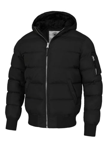 PITBULL - Winterjacke Herren mit Steppung Gopher, Jacke Herren mit Kapuze, Männer Steppjacke, Bequeme Windjacke, Windbreaker mit Reißverschluss, Jacke Winter, XL