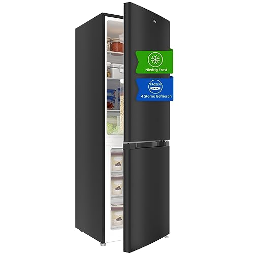 CHIQ Kühlschrank mit Gefrierfach 157L, Kühl-Gefrierkombination leise, Low-frost, 144 cm Hoch, 47 cm Breit, Kühlkapazität: 109L | Gefrierkapazität: 48L, for Eigentumswohnungen FBM157L42