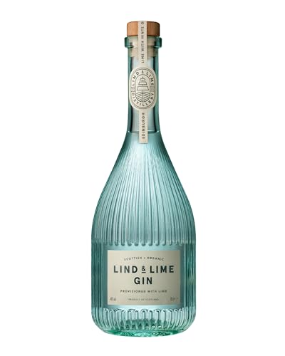 Lind & Lime | Gin aus Schottland | biologisch | 7 Botanicals | rosa Pfeffer und Limette | 100 % Plastikfrei | 100 % grüne Energie | 700 ml | 44 % Vol.