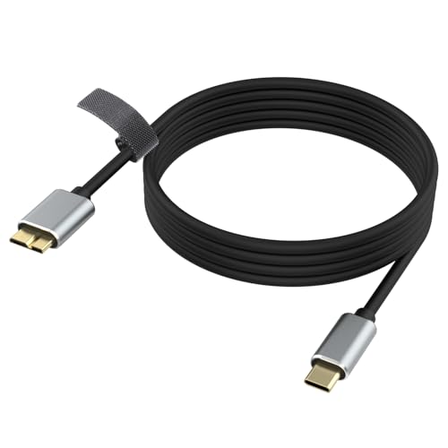 USB-C auf USB 3.0 Micro-B Kabel kompatibel mit Nikon D850, D5, D500, D810, D810A, Fujifilm X-H1, X-T2, GFX50S, Canon EOS 5D Mark IV, 1D X Mark II, Panasonic Lumix G9 Kamera, iPhone 15, MacBook Pro