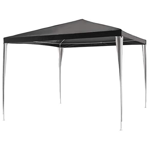 Nexos Pavillon 3x3 m in anthrazit - PE Plane 110g/m² - Stahlgestell lackiert