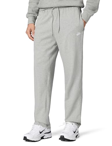 Nike Herren Sportswear Club Strickhose Mit Offenem Saum Für Hose, Dk Grey Heather/White, M EU