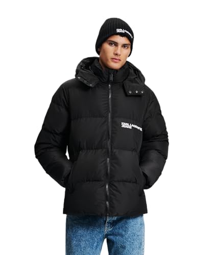 KARL LAGERFELD JEANS, Herren, Regular Puffer, Schwarz, Mittel