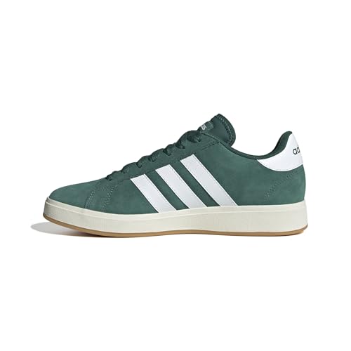 Adidas Herren Grand Court Base 00s Shoes, Collegiate Green/Cloud White/Gum, 43 1/3 EU