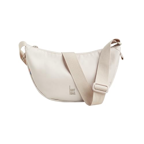 GOT BAG Crossbody Moon Bag | Halbmond Handtasche Wasserabweisend | Stylische Umhängetasche mit verstellbarem Gurt (soft shell, small)