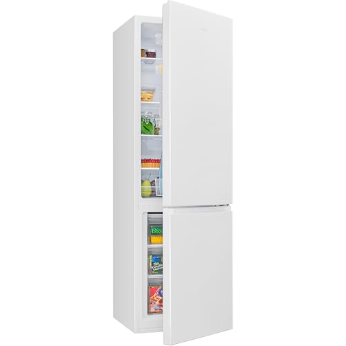 Bomann® Kühlschrank mit Gefrierfach | Energieklasse C | 180cm | Kühl Gefrierkombination leise 36 dB | 4 Ablagen & 3 Schubladen | Türanschlag wechselbar | 268L Kühlgefrierkombi | KG 7353 weiß
