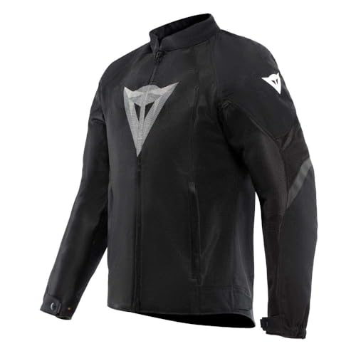 Dainese - Air Graphics Tex Jacket, Sommer Motorradjacke, belüftet und leicht, mit weichen Protektoren an Schultern und Ellenbogen, Mann, Schwarz/Weiß Diamant, 50