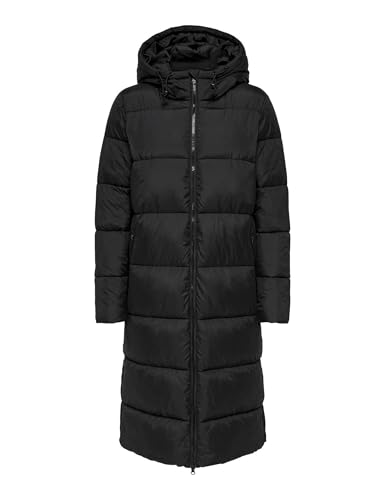 ONLY Damen Mantel Onlmontana Long Puffer Jacket Noos Otw Schwarz L