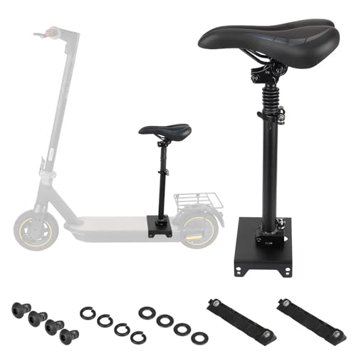Elektroroller Sitzsattel kompatibel mit Segway-Ninebot Max G30, Stoßdämpfender/Weicher/Atmungsaktiver SitzEinstellbare Höhe 51-63cm/Gewichtskapazität 100KG, Faltbarer Rollersitz/Zubehör für E-Scooter