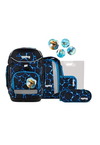 ergobag Pack Set ergonomischer Schulrucksack flexibel 6-teilig Set 1. Klasse Grundschule für Mädchen und Jungen
