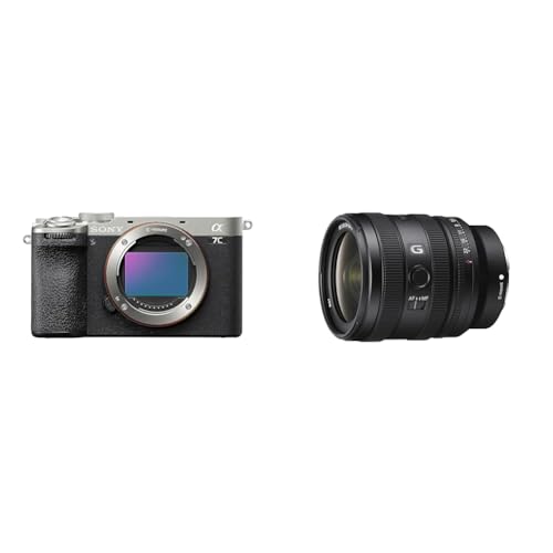 Sony Alpha 7C II | Spiegellose Vollformatkamera mit SEL2450G (kompakt, 33 MP, Echtzeit-Autofokus, 10 BPS, 4K Video, neigbarer LCD-Touchscreen) Silber/schwarz