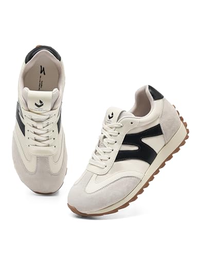 somiliss Damen Sneaker Bequeme Gesundheitsschuhe mit Weitem Zehenbereich Rutschfester Sohle und Abnehmbarem Netz Fussbett mit Fussgewoelbestuetzung