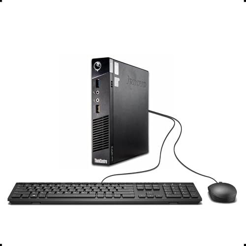 Lenovo ThinkCentre M93/M93P mini Desktop Computer PC, Intel Core i5-4570, 8GB RAM, 256GB SSD, WiFi, Bluetooth, US QWERTY Tastatur, Windows 11 Pro (Generalüberholt)