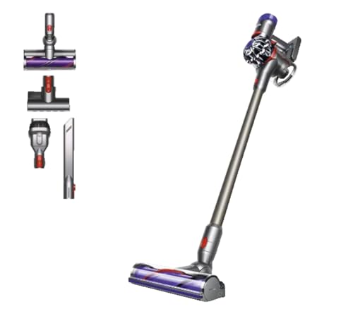 Dyson V8 Animal+ Kabelloser Staubsauger mit 2 Saugmodi, 115 W, 87 Dezibel, Edelstahl, 2 Geschwindigkeitsstufen, Grau