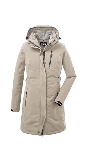 killtec Damen Funktionsparka/Parka mit abzippbarer Kapuze KOW 165 WMN PRK, hell taupe, 42, 37726-000