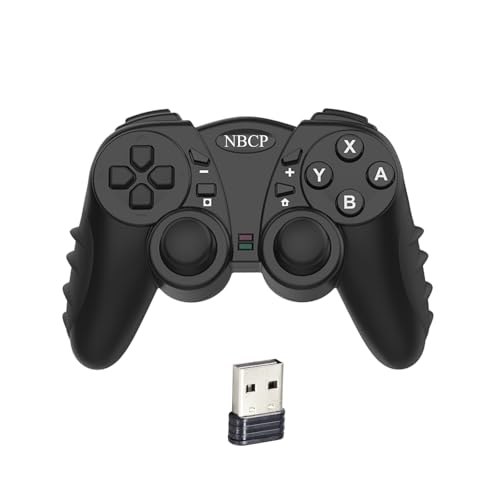 NBCP Wireless Controller für Switch,Switch Controller Pro kompatibel mit Switch/PS3/PC/Androd,Switch Controller mit Eine Schlüsselpaarung Aufwachen Vibration,2,4-GHz-Wireless Verbindung (schwarz)