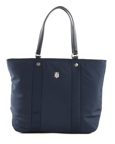 Tommy Hilfiger Damen Tote Bag Tasche My Tommy Tote mit Reißverschluss, Blau (Acc Desert Sky), Einheitsgröße