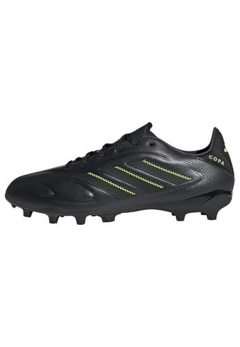 adidas Unisex COPA Pure III League Turf Football Boots, Core Black/DGH Solid Grey/Lucid Lemon, 43 1/3 EU