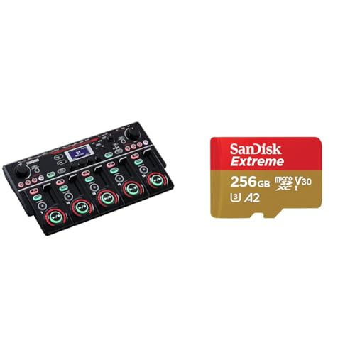 Boss RC-505 MK2 Loop Station & SanDisk Extreme microSDXC UHS-I Speicherkarte 256 GB + Adapter (Für Smartphones, Actionkameras und Drohnen, A2, C10, V30, U3, 190 MB/s Übertragung, RescuePRO Deluxe)
