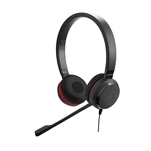 Jabra Evolve 30 MS Stereo-Headset - von Microsoft zertifizierter Kopfhörer für VoIP-Softphone mit passiver Geräuschunterdrückung - USB-Kabel mit Controller - Schwarz