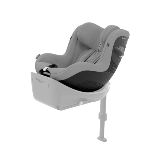 CYBEX Gold Kinder-Autositz Sirona G i-Size Plus, Ohne Base, Ab ca. 3 Monaten bis 4 Jahre, Max. 19 kg, 61 - 105 cm (Ab Geburt / 40 cm mit Neugeboreneneinlage), Stone Grey