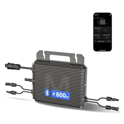 Marstek Mikrowechselrichter 800W – 230V AC 0% VAT, 16-60V DC Eingang, Solar-Wechselrichter mit WiFi für Balkonkraftwerk, IP67, App-Steuerung, für Photovoltaik-Module