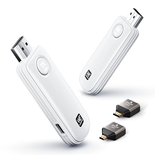 2026 Wireless HDMI Transmitter and Receiver 4k Decode, Plug & Play, 5.8G Stabile Verbindung, 165FT/50M tragbarer HDMI Kabellos Extender für Streaming Video Audio von Laptop, PC zu HDTV, Projektor