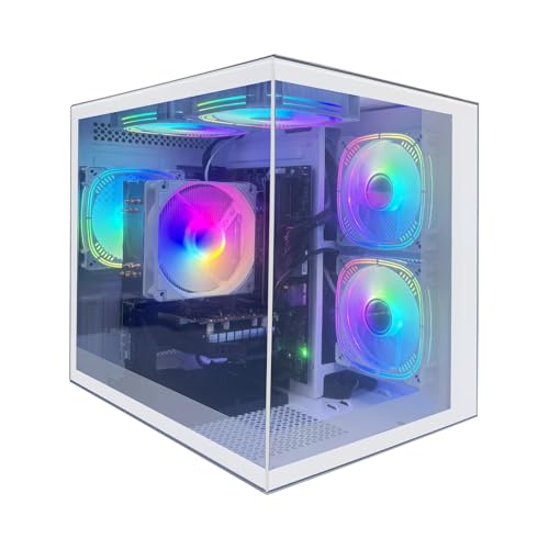 suevery Gaming PC Ryzen 5 5600GT (6 Kerne 12 Threads, bis 4.6GHz) Desktop Computer Tower 16GB RAM | 512GB NVMe SSD | WLAN | Win 11 | Prebuilt Gamer PC (Weiß)