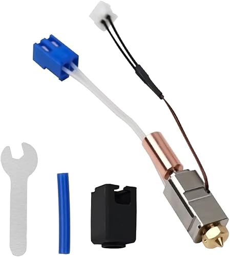 YUYUEMI Für Artillery Sidewinder X1 X2 Genius Upgrade Hotend Kit, mit Heizpatronen-Thermistor, Ganzmetall, Hals, Vulkandüse, Heizblock, Silikonsocken, Druckerzubehör