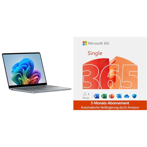 Microsoft Surface Laptop | Copilot+ PC | 13” LCD Touchscreen | Snapdragon® X Plus | 16GB RAM | 512GB Speicher | Ozean 365 | 3 Monate kostenlos | Amazon Abonnement mit automatischer Verlängerung