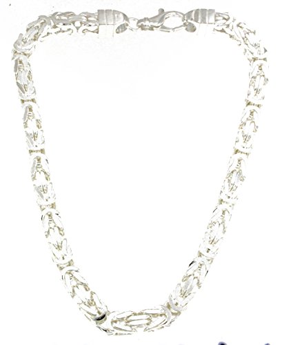 Königskette 925 Silber 8mm 55cm Silberkette Halskette Damen Herren Anhängerkette original italienische Byzantiner Kette Schmuck ab Fabrik tendenze Italy D-BZ8-55