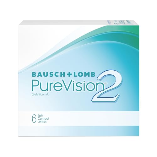 Bausch + Lomb PureVision 2 Monatslinsen, sehr dünne sphärische Kontaktlinsen, weich, 6 Stück / BC 8.6 mm / DIA 14 / -1 75 Dioptrien (1er Pack)