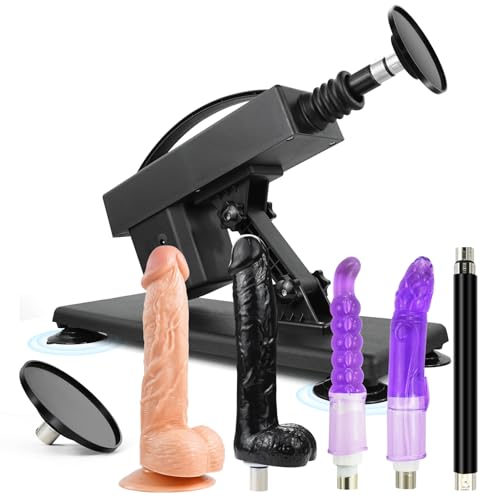 iKenmu Sexmaschine für Frauen Fickle Maschine Fickmaschine Dildo Sex Maschine mit Dildo Automatische Stoßfunktion 10CM Saugnapfadapter Sexspielzeug für Frauen Solo 3XLR Sextoy Liebesmaschine (Paket#3)