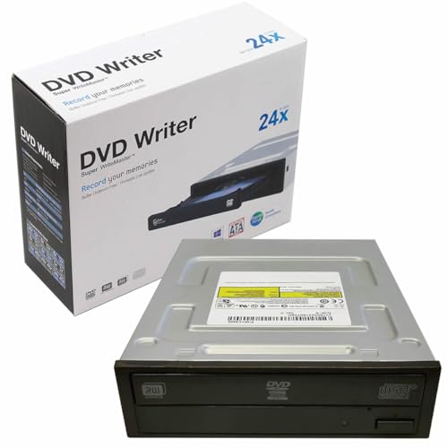 JUSTOP 24x SATA Interner DVD-RW Writer Rewriter Super Multi DL Laufwerk Schwarz CD+/-RW, DVD+/-RW, DVD DL, 4-24x, 145ms DVD