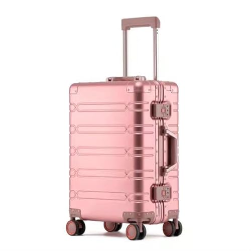 Aluminium Reisekoffer Rose HEUER LINE Hartschalenkoffer Suitcase Trolley Luggage (L)